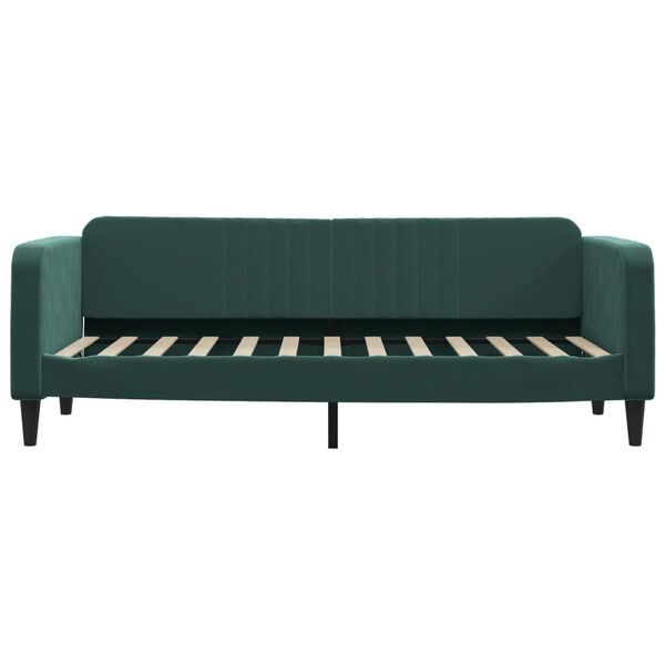 vidaXL Sofa z funkcją spania, ciemnozielona, 80x200cm, obita aksamitem