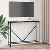 vidaXL Konsola Czarny Dąb 102 x 23 x 75 cm Materiał drewnopochodny
