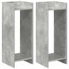 vidaXL Stojak na rośliny z p&oacute;łką 2 pcs Betonowy Szary 30 x 30 x 80 cm
