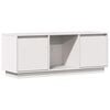 vidaXL Szafka pod telewizor, biała 110,5x35x44 cm, lite drewno sosnowe