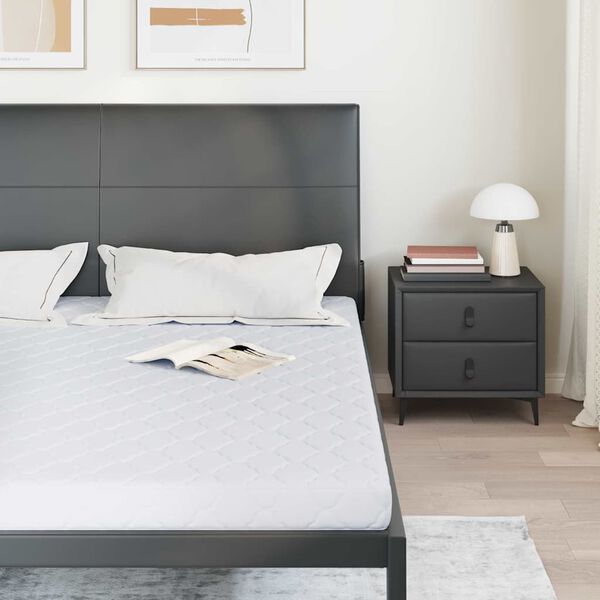 vidaXL Materac Biały 200 x 200 cm Tkanina żakardowa