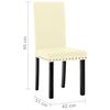 vidaXL Krzesła stołowe, 2 szt., kremowe, PVC