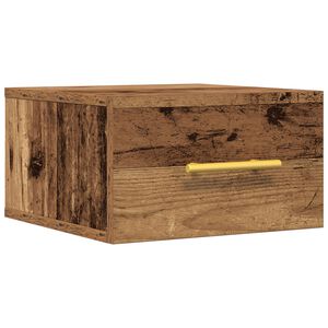 vidaXL Szafka Nocna Montowane na ścianie Stare drewno 35 x 35 x 20 cm
