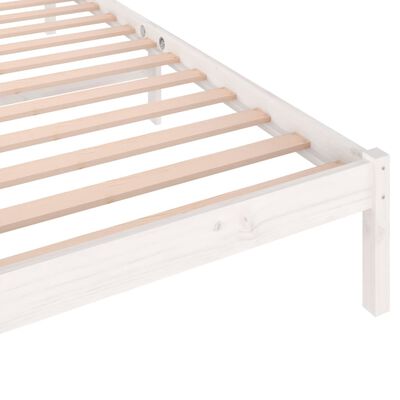 vidaXL Rama łóżka, lite drewno sosnowe, 100x200 cm, białe