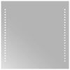 vidaXL Lustro łazienkowe z LED, 40x40 cm