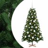 vidaXL Sztuczna choinka z bombką 120 cm 150 LED Ciepła biel PVC