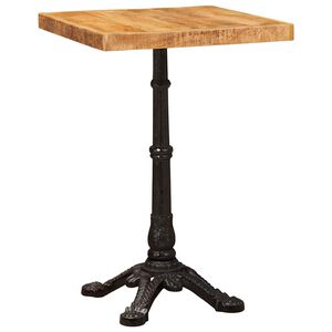 vidaXL Stolik bistro 50 x 50 x 76 cm Drewno z mango Brązowy Kwadrat