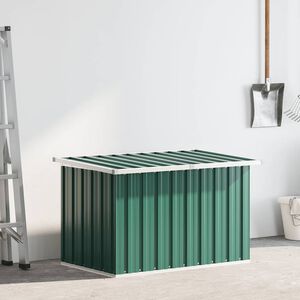 vidaXL Skrzynia ogrodowa zielona 109x67x65 cm