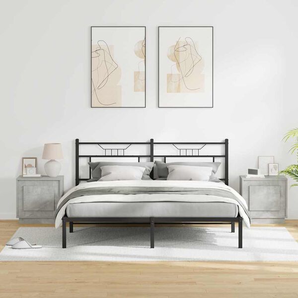 vidaXL Szafka Nocna 2 pcs Betonowy szary 44 x 34,5 x 45 cm