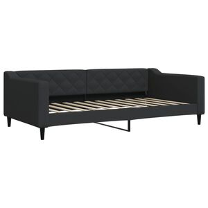 vidaXL Sofa z funkcją spania, czarna, 100x200 cm, obita tkaniną