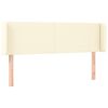vidaXL Zagł&oacute;wek do ł&oacute;żka z LED, kremowy, 147x16x78/88cm sztuczna sk&oacute;ra