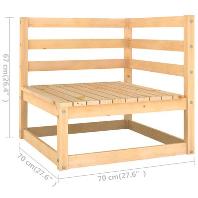 vidaXL 9-cz. zestaw mebli ogrodowych z poduszkami, lite drewno sosnowe