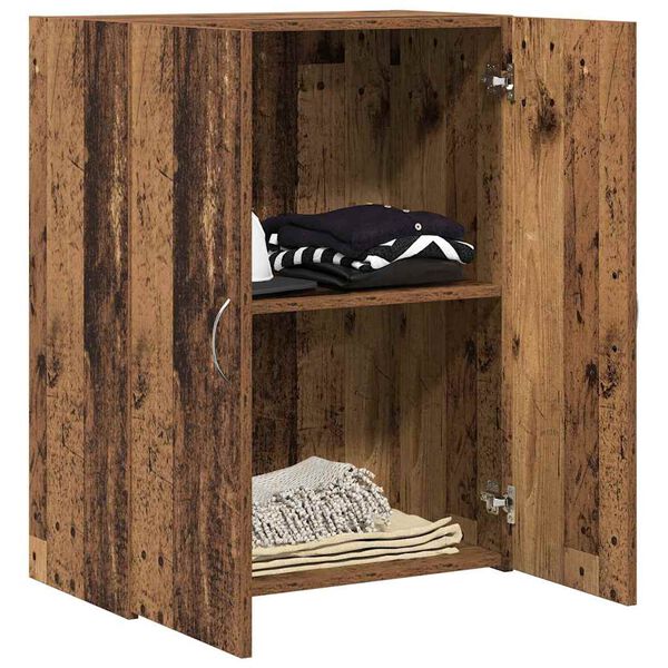 vidaXL Biurowa szafka z p&oacute;łką z drzwiami Czarny Dąb 70 x 32 x 77.5 cm