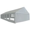 vidaXL Namiot imprezowy z PE, 6 x 12 m, szary