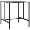 vidaXL Stolik barowy, czarny, 100x100x110 cm, malowana proszkowo stal