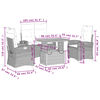 vidaXL 4-cz. zestaw mebli do ogrodu, poduszki, szary rattan PE