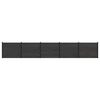 vidaXL Panel ogrodzeniowy 5 pcs WPC i aluminium Czarny