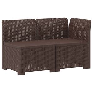 vidaXL Sofa Ogrodowa 2-osobowa w Wyglądzie Rattanowym 2-osobowy PP