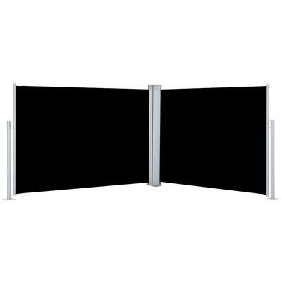 vidaXL Zwijana markiza boczna, czarna, 120 x 1000 cm