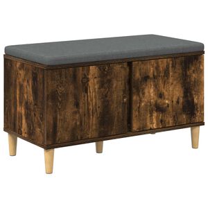 vidaXL Ławka w przedpokoju z poduszką Dąb Wędzony 80 x 38 x 46 cm