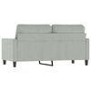 vidaXL Sofa 2-osobowa, jasnoszara, 140 cm, tapicerowana aksamitem