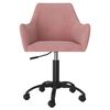 vidaXL Obrotowe krzesło stołowe, r&oacute;żowe, obite aksamitem