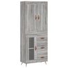 vidaXL Witrynka szary dąb sonoma 69,5x34x180cm materiał drewnopochodny