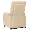 vidaXL Podnoszony fotel masujący, kremowa, tkanina