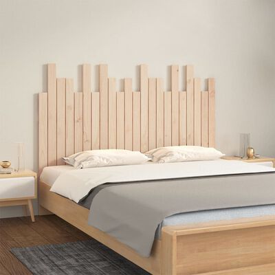 vidaXL Wezgłowie łóżka, 140x3x80 cm, lite drewno sosnowe