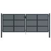 vidaXL Brama ogrodowa antracytowa 400x125 cm stalowa