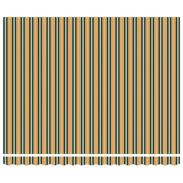 vidaXL Markiza zwijana Zielony i Ż&oacute;łty 400 &times; 300 cm Poliester i Metal