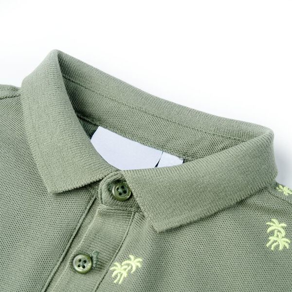 Koszulka dziecięca polo, khaki, 116