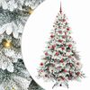 vidaXL Sztuczna choinka z 300 diodami LED Biały 180 cm PE i PVC