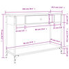 vidaXL Stolik konsolowy, szary dąb sonoma, 100x34,5x75 cm