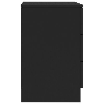 vidaXL Szafka nocna, czarna, 38x35x56 cm, płyta wiórowa