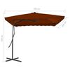 vidaXL Parasol ogrodowy na stalowym słupku, terakota, 250x250x230 cm