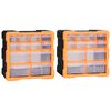 vidaXL Organizery z 12 szufladkami, 2 szt, 26,5x16x26 cm