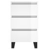 vidaXL Szafki nocne, 2 szt., białe, wysoki połysk, 40x35x69 cm