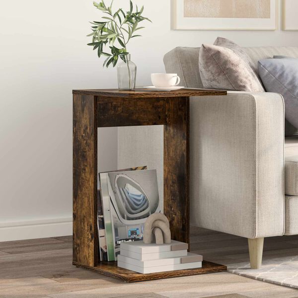 vidaXL Stolik boczny Dąb wędzony 40 x 38 x 62,5 cm