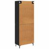 vidaXL Highboard 2 pcs Czarny Dąb Materiał drewnopochodny