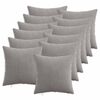 vidaXL Poszewka na poduszkę 12 pcs HEERLEN jasnoszary 40 x 40 cm