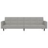 vidaXL 2-osobowa sofa rozkładana, jasnoszara, obita mikrofibrą