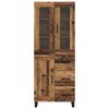 vidaXL Highboard z szufladą 2 pcs Stare drewno Materiał drewnopochodny