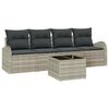 vidaXL Zestaw Sof na Ogr&oacute;d Jasnoszary 55 x 55 x 37 cm polirattan