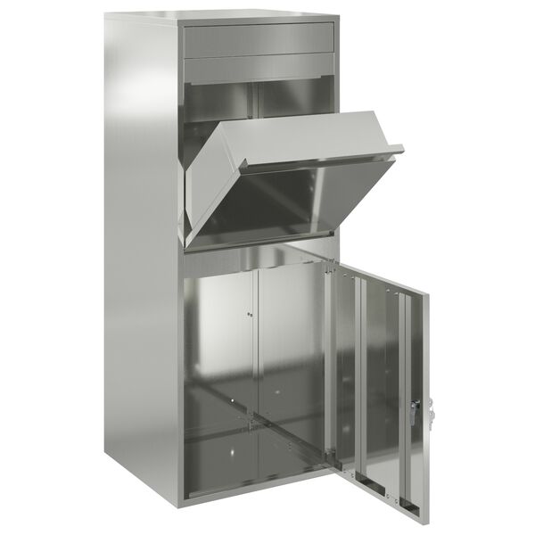 vidaXL Skrzynka na przesyłki z przechowywaniem Czarny 41 x 38 x 103 cm