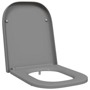 vidaXL Deska toaletowa Szary 47,5 x 35 x 3,6 cm Duroplast