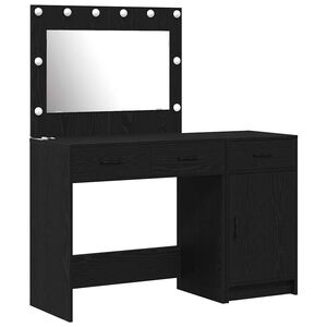 vidaXL Toaletka 2 szt. Czarny 40 x 41 x 75 cm Drewno inżynieryjne