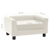 vidaXL Sofa dla psa, kremowa, 60x43x30 cm, plusz i sztuczna sk&oacute;ra