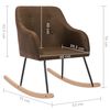 vidaXL Fotel bujany, brązowy, tapicerowany tkaniną