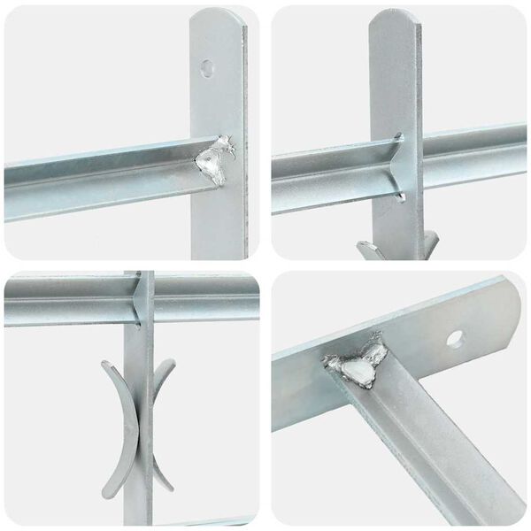 vidaXL Krata na okno z regulacją, 500-650 mm, 3 metalowe pręty